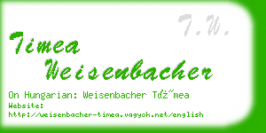 timea weisenbacher business card